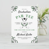 グリーンリーゴルフをテーマにした卒業パーティー 招待状 (スタンド正面)