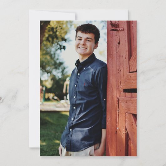 グリーンリーゴルフをテーマにした卒業パーティー 招待状 (裏面)