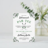 グリーンリーゴルフをテーマにした定年パーティー ポストカード (スタンド正面)