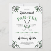 グリーンリーゴルフをテーマにした定年パーティー 招待状 (正面)