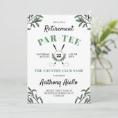 グリーンリーゴルフをテーマにした定年パーティー 招待状 (スタンド正面)