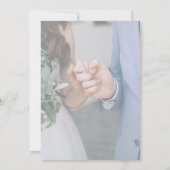 グリーンリーゴールドフォイルエレガントなウェディング招待状 招待状 (裏面)