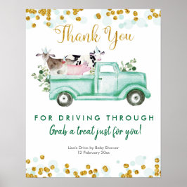 グリーンリーサファリドライブパーティー標識 ポスター