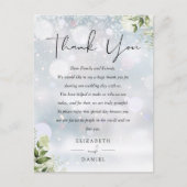 グリーンリーサンキューウィンターウェディング座席表 ポストカード (正面)