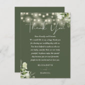 グリーンリーサンキューオリーブグリーン結婚ズ座席表 ポストカード (正面/裏面)