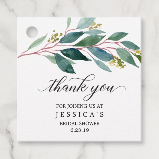 グリーンリーサンクユーメッセージカード フェイバータグ (正面)