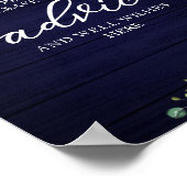 グリーンリーサンフラワーズブライダルシャワーアドバイスサイン ポスター (角)