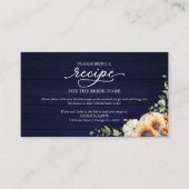 グリーンリーサンフラワーズブライダルシャワーレシピリクエスト エンクロージャーカード (正面)