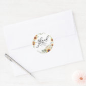 グリーンリーサンフラワーズ秋ブライダルシャワーのお気に入り ラウンドシール (封筒)