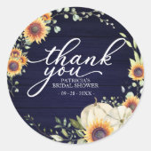 グリーンリーサンフラワーズ秋ブライダルシャワーのお気に入り ラウンドシール (正面)