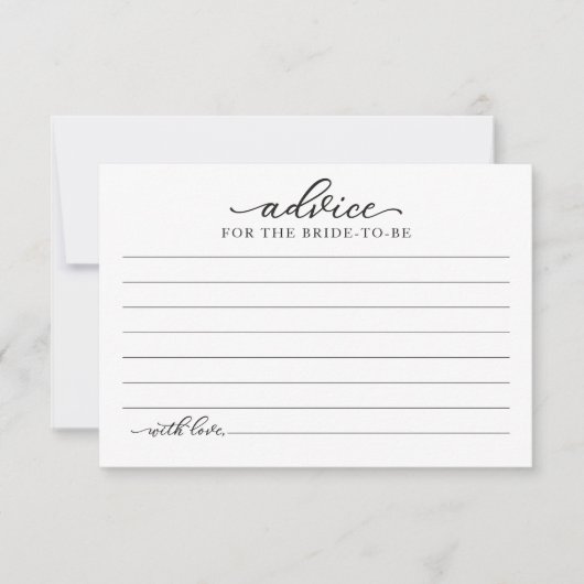 グリーンリーサンフラワーズ秋ブライダルシャワーアドバイスカード 招待状 (正面)