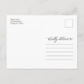 グリーンリーサンフラワーズ秋ブライダルシャワーサンキューサンキュー ポストカード (裏面)