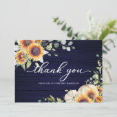 グリーンリーサンフラワーズ秋ブライダルシャワーサンキューサンキュー 招待状 (スタンド正面)