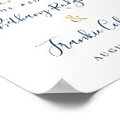 グリーンリーサンフラワーフローラ金ゴールド結婚グリッター ポスター (角)