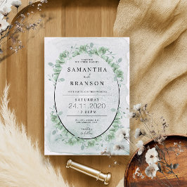 グリーンリーサークルリースユーカリプトゥスボタニカル 招待状