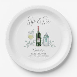 グリーンリーシャンパンシップ&ベビーシャワーを見る ペーパープレート