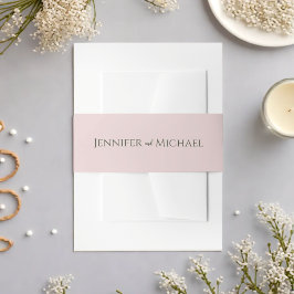 グリーンリーシンプルエレガントな結婚式 招待状ベリーバンド