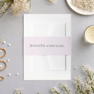 グリーンリーシンプルエレガントな結婚式 招待状ベリーバンド