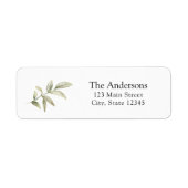 グリーンリーシンプル差出人住所ラベル ラベル (正面)