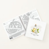 グリーンリージャスミンエッセンシャル油フローラ水彩 ノートブック (内部)