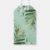 グリーンリージャングルサファリアニマルワイルドワン誕生日 ギフトタグ (裏面)