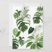 グリーンリージャングルサファリベイビーシャワー招待状ボーイ 招待状 (裏面)