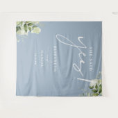 グリーンリージュダスティブルー婚約パーティ背景 タペストリー (正面(横))