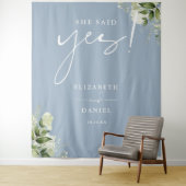 グリーンリージュダスティブルー婚約パーティ背景 タペストリー (インサイチュ)