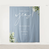 グリーンリージュダスティブルー婚約パーティ背景 タペストリー (正面)