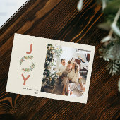 グリーンリージョイクリスマスリース植物写真 シーズンカード