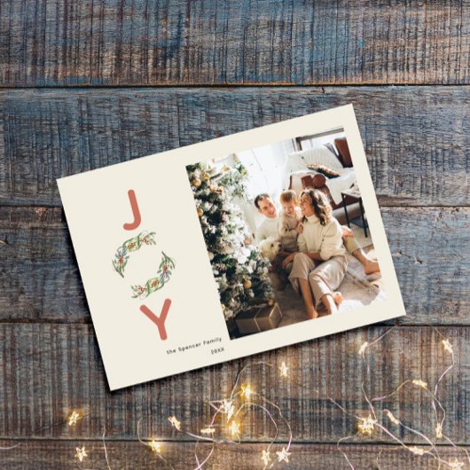 グリーンリージョイクリスマスリース植物写真 シーズンカード