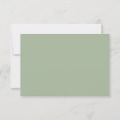 グリーンリースのウェディングRSVPカード 出欠カード (裏面)