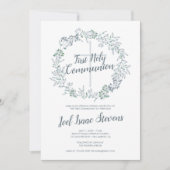 グリーンリースの初めての聖体拝領 招待状 (正面)