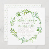 グリーンリースの洗礼招待状, BOHOスタイル 招待状 (正面/裏面)