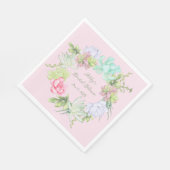 グリーンリースの花嫁シャワー スタンダードランチョンナプキン (角)