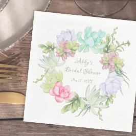 グリーンリースの花嫁シャワー スタンダードランチョンナプキン