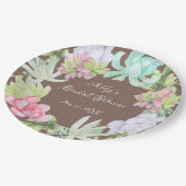 グリーンリースの花嫁シャワー ペーパープレート (アングル)