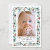 グリーンリースの赤ちゃん、寒いよ 外の写真 シーズンカード (正面)