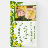 グリーンリースイートレモン誕生日ウェルカムフォト  横断幕 (縦)