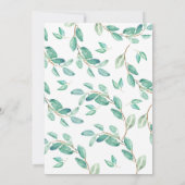 グリーンリースクリスマスパーティの招待状 招待状 (裏面)