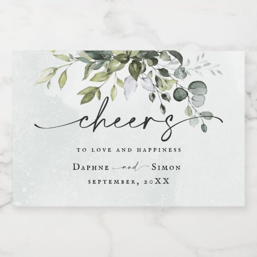 グリーンリースクリプトREESEミニワイきらめくンラベル スパークリングワインラベル (シングルラベル)