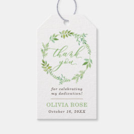 グリーンリースサンキューラベルBOHO ギフトタグ