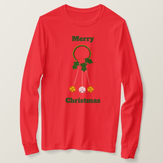 グリーンリースジンルベル長袖シャツ Tシャツ (デザイン正面)