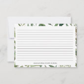 グリーンリーストックキッチンブライダルシャワーレシピカード (裏面)