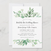 グリーンリーストックザバーウェディングシャワー 招待状 (正面)