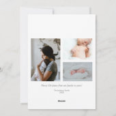 グリーンリースミニマリストフォトホリデーカード シーズンカード (裏面)