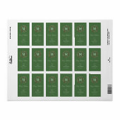 グリーンリースモノグラムメリークリスマス ラベル (フルシート)