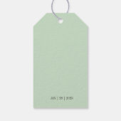 グリーンリースモノグラ結婚ムラベル ギフトタグ (裏面)