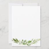 グリーンリースリハーサルディナー招待状素朴、 招待状 (裏面)