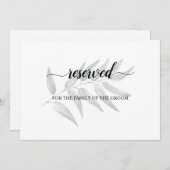 グリーンリースリーフウェディング予約席看板 招待状 (正面/裏面)